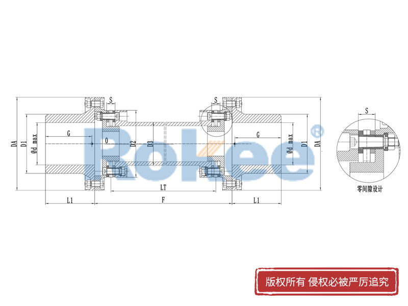 RLAT超長軸距金屬膜片聯軸器