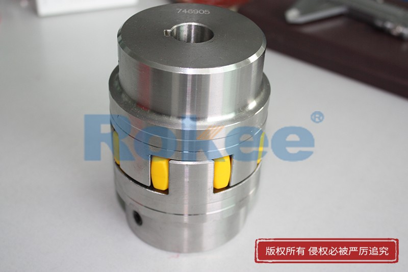 伺服聯軸器,電機聯軸器,電動機聯軸器,Rokee彈性聯軸器那端連接電機端,榮基聯軸器生產廠家